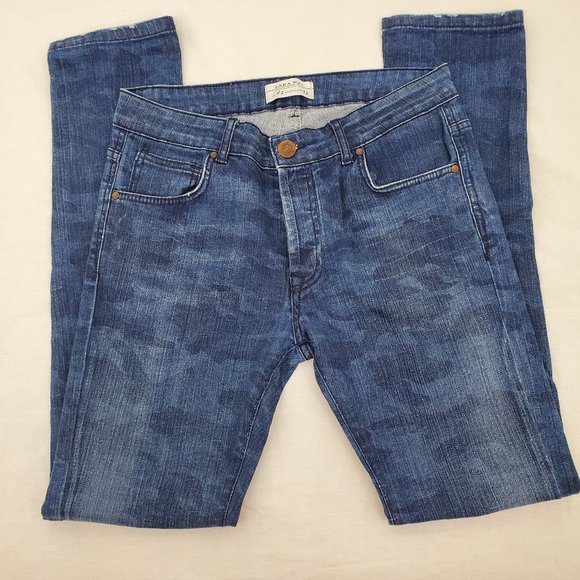 Zara Other - Zara Man Denim Wear Skinny Camo Jeans Blue Mens 32